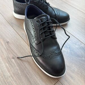 Cole Haan Black Leather Brogue Loafers